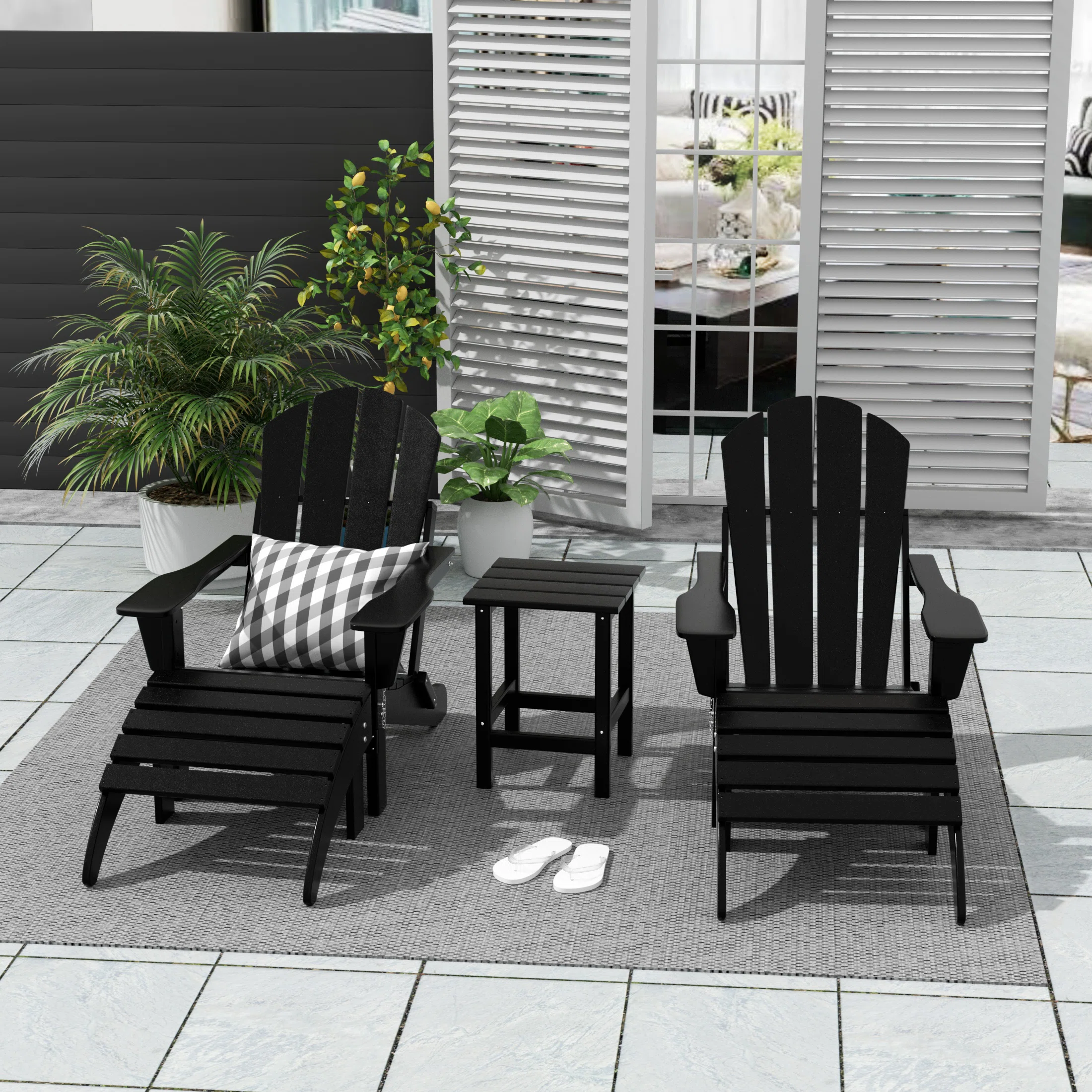 Laguna 5-Piece Seating Group with Table and Ottoman
