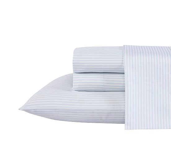 Laura Ashley - Queen Sheet Set with Fitted Sheet & Pillowcases | 100% Cotton Sateen, Lightweight, Deep Pocket Fitted Sheet, Flat Sheet & Pillowcases Included
