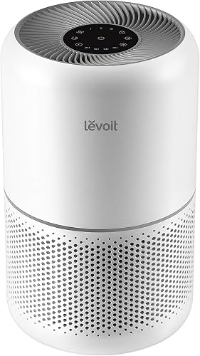 Levoit Air Purifier for Home Pets Hair Allergens in Bedroom Quiet Purifiers | Quiet HEPA Sleep Mode, Remove 99.97% Dust Pollen Smoke Pet Odor, AHAM VERIFIDE, Core300-P, Up to 1073 ft², White