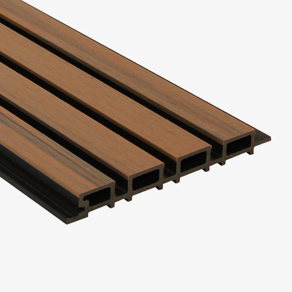 Wide 4-strip Weathered Teak With Black Gap Composite Siding Panels - 1 - Box - 106" Long (eta September