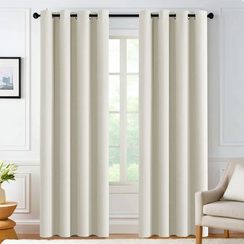 Latitude Run Blackout Curtains For Bedroomliving Room 2 Panels Set Thermal Insulated Room Darkening Grommet Top Curtains