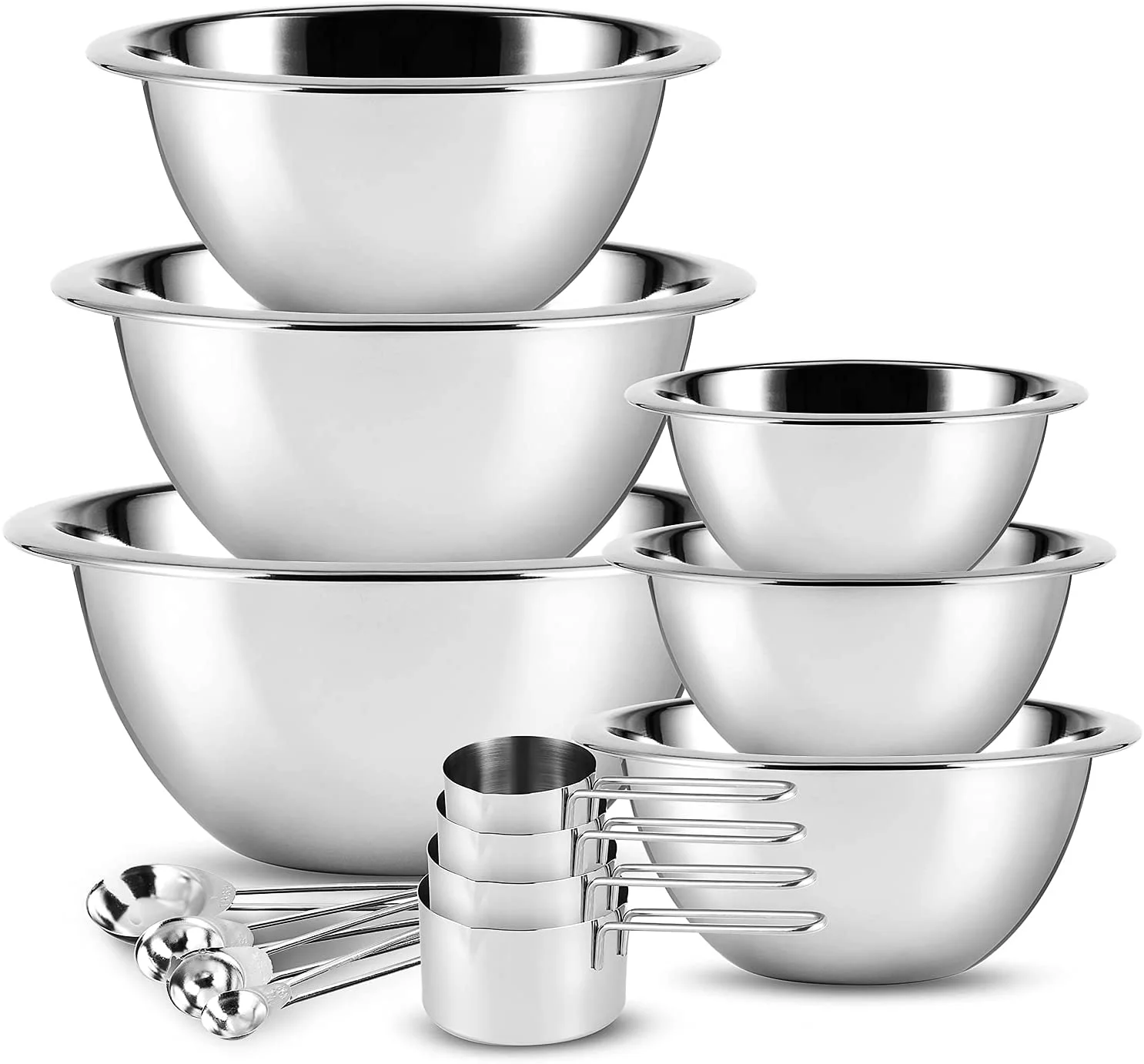 Stainless Steel 14 Piece Nested Mixing Bowl Set