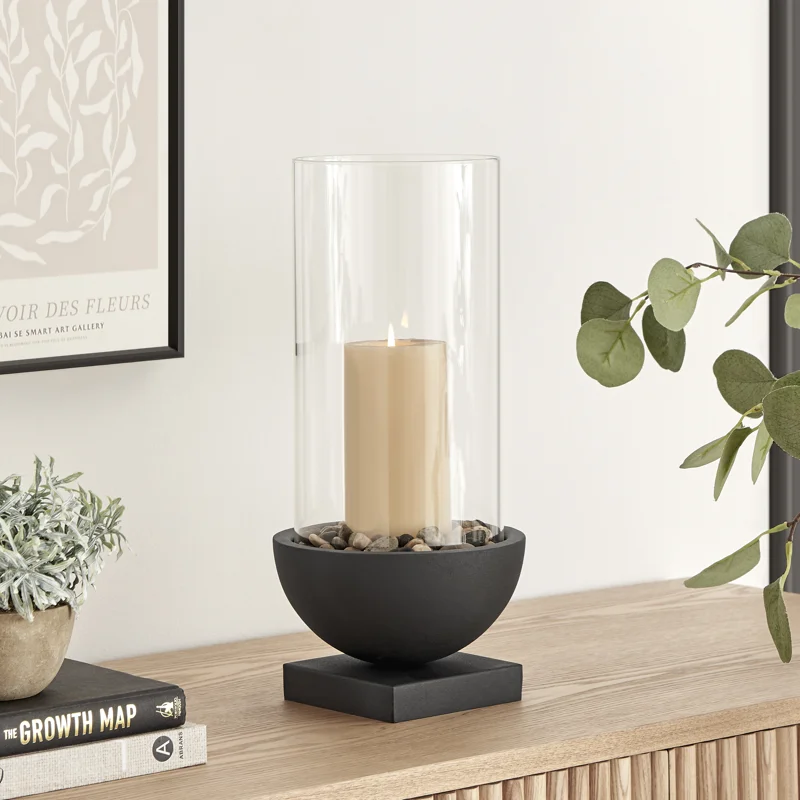 Wrought Studio Tabletop Centerpiece Candle Holders Metal Tabletop Hurricane