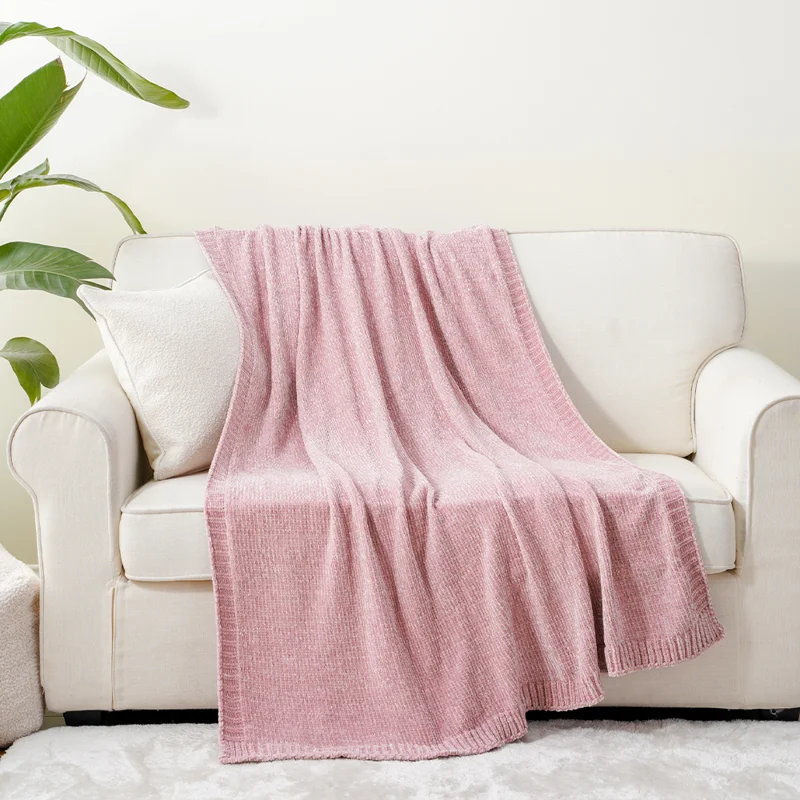 Battilo Home Throw Blanket For Couch Textured Soft Throw Blankets Decorative Knitted Blanket For Home Living Room Decor 50x60
