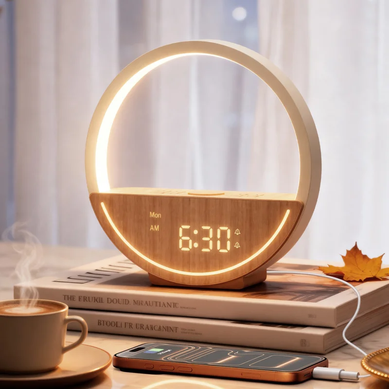 George Oliver Sunrise Alarm Clock With Wake Up Light White Noise Sound Machine Dual Alarms For Weekdays Weekends Touch Night Light