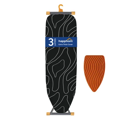 Happhom Ironing Board With Extra Thick Cover Height Adjustable Easy Storage With Smart Hanger 13x43