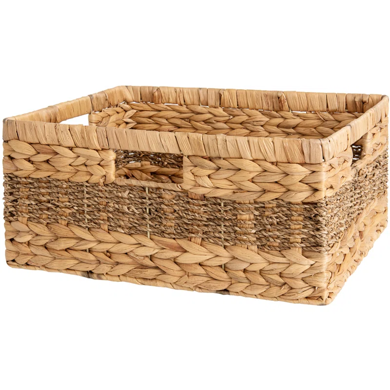 Storageworks Handwoven Wicker Basket With Built In Handles Storage Basket For Bathroom Living Room Kitchen