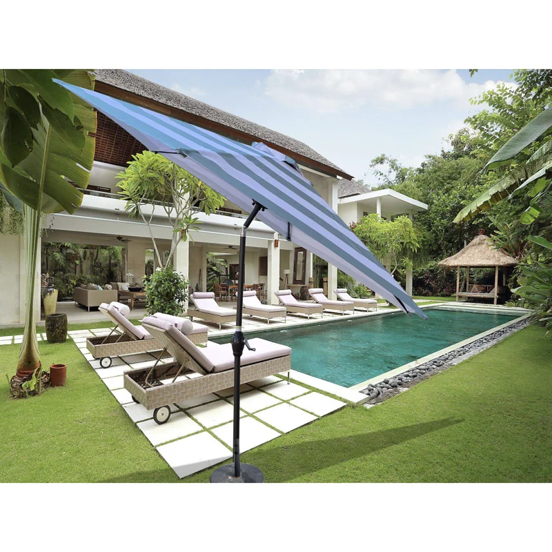 Arlmont Co Sohrob 108 Beach Pool Market Umbrella With Crank Lift