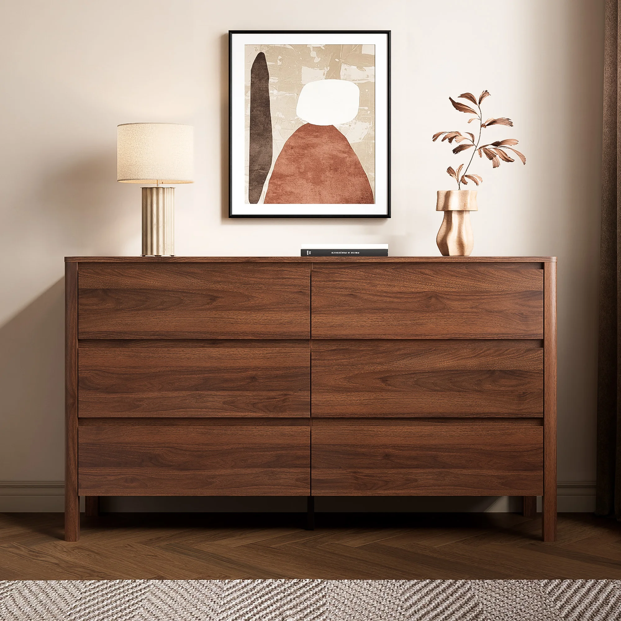 55.1" W 6 - Drawer Dresser