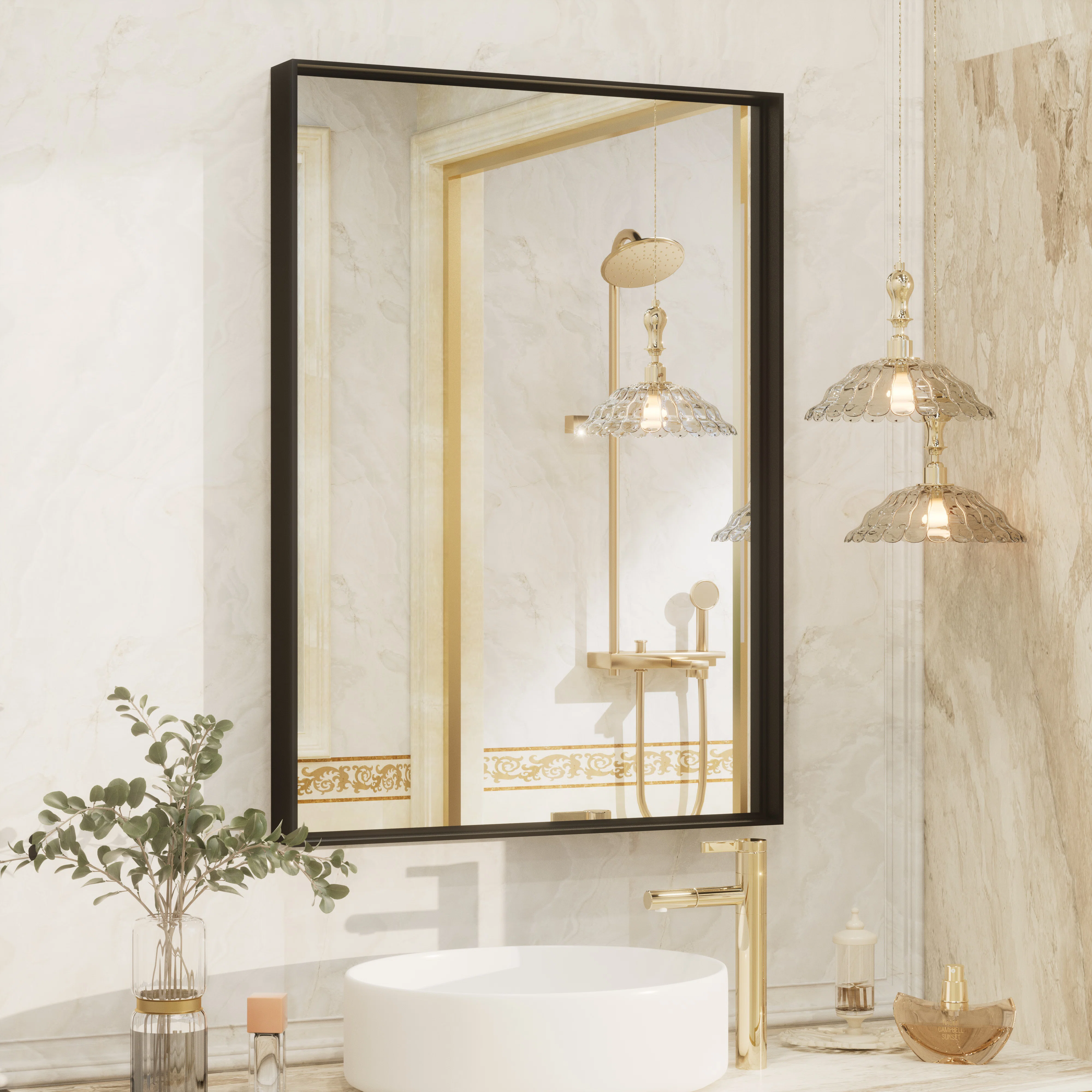 Aevar Metal Aluminum Framed Mirror