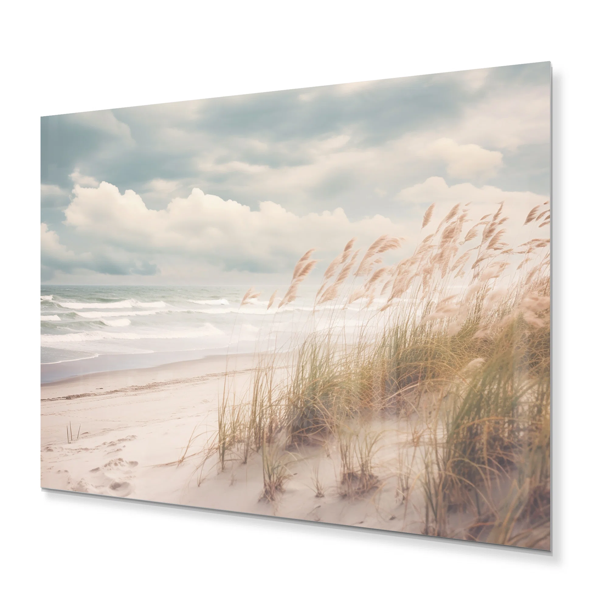 Beach Grass Landscape IV - Nautical & Beach Metal Art Print