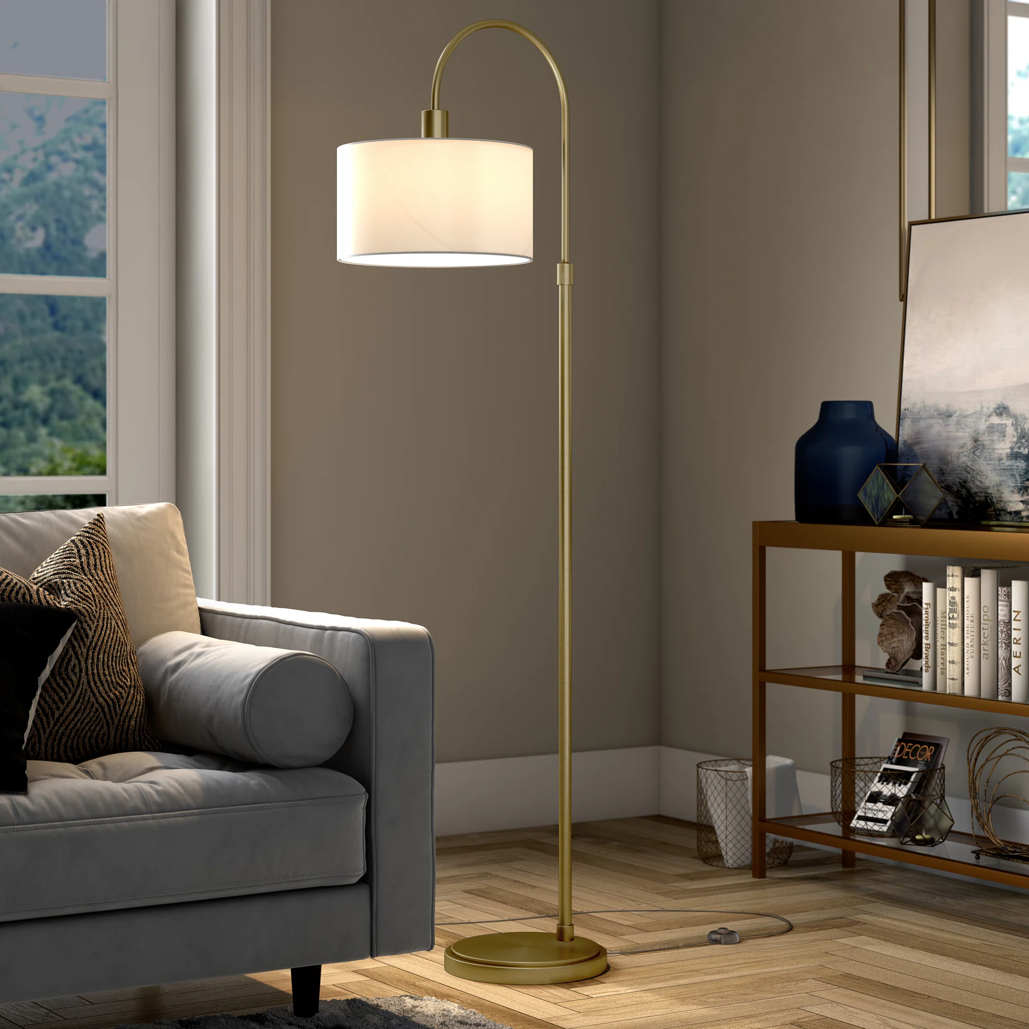 Cailidh 70'' Arched Floor Lamp