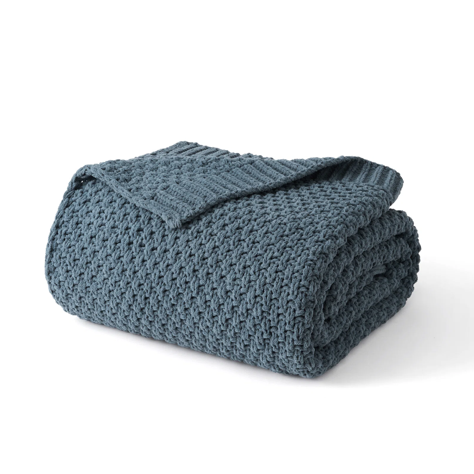 Chunky Chenille Knit Throw Blanket