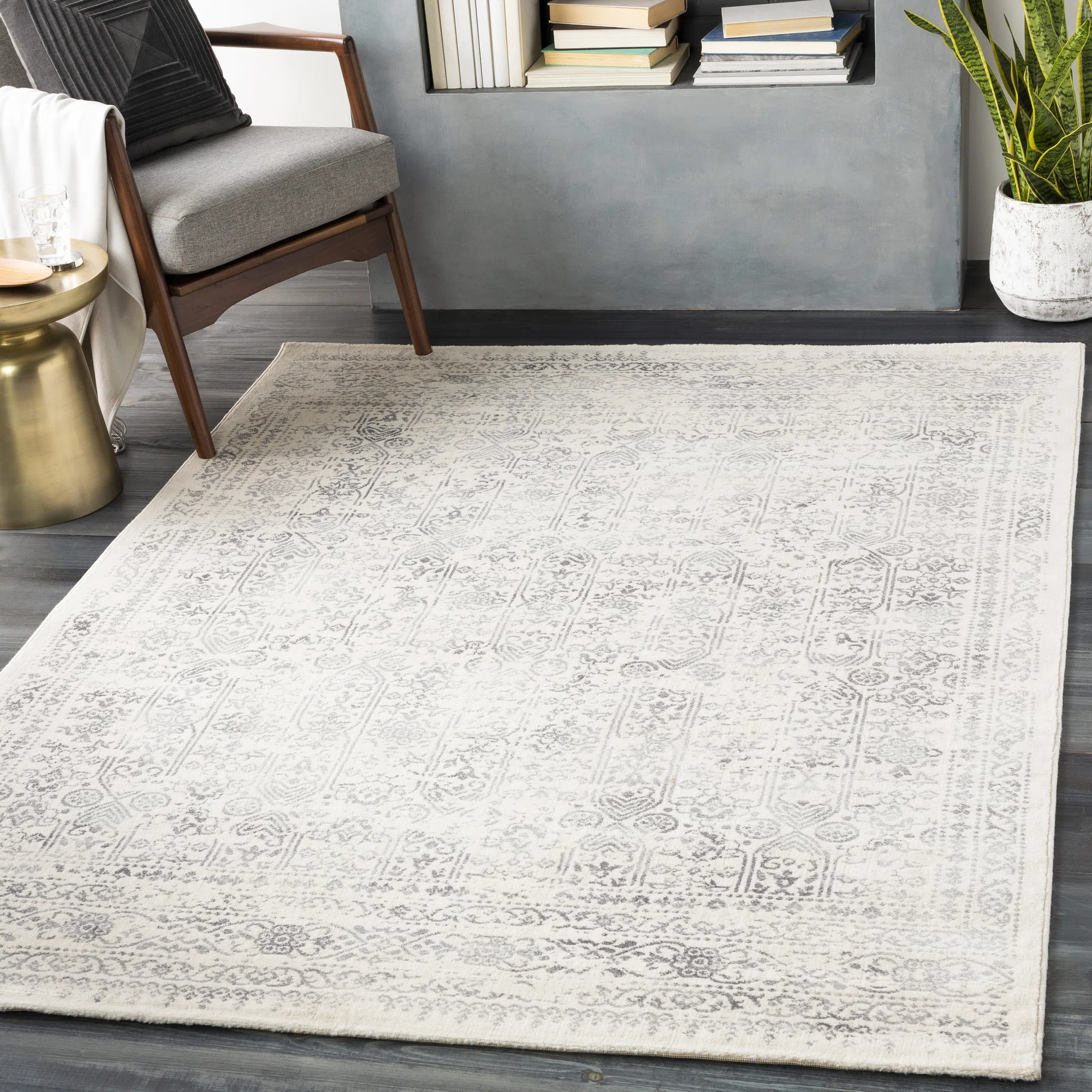 DeSoto Oriental Cream/Gray Area Rug