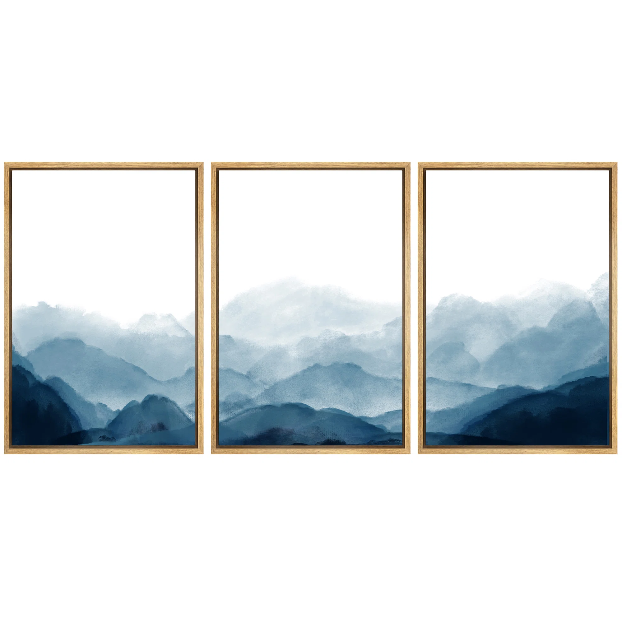 Pictures, Framed Canvas Giclee Print 3 Pieces Wall Art