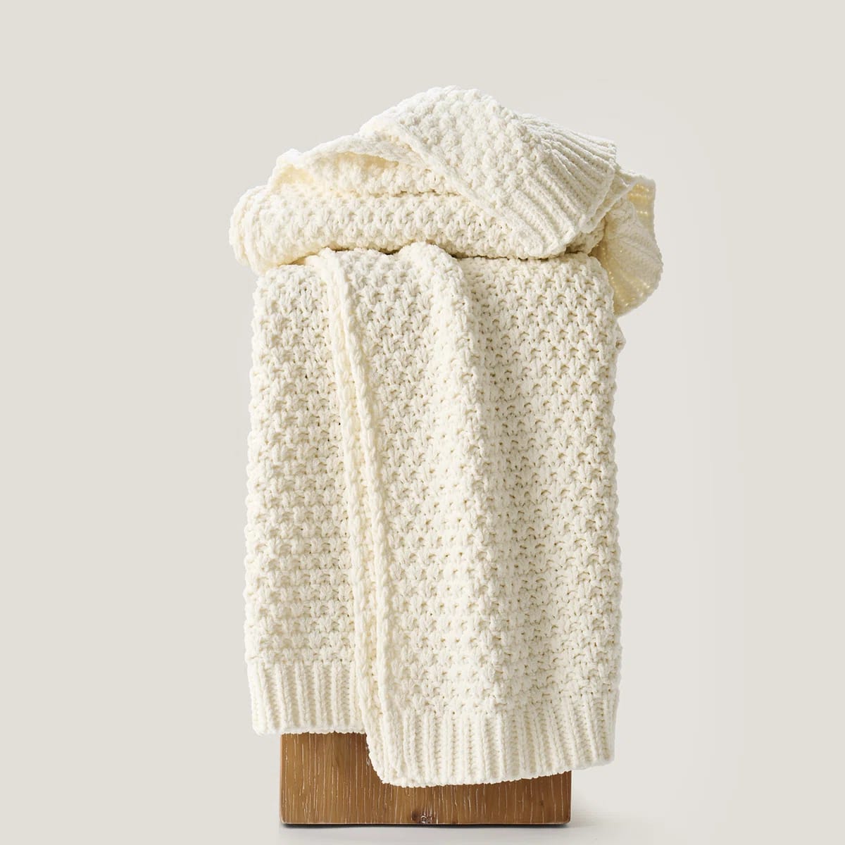 Chunky Chenille Knit Throw Blanket