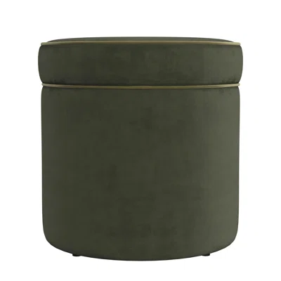 Ava 18" Velvet Storage Ottoman